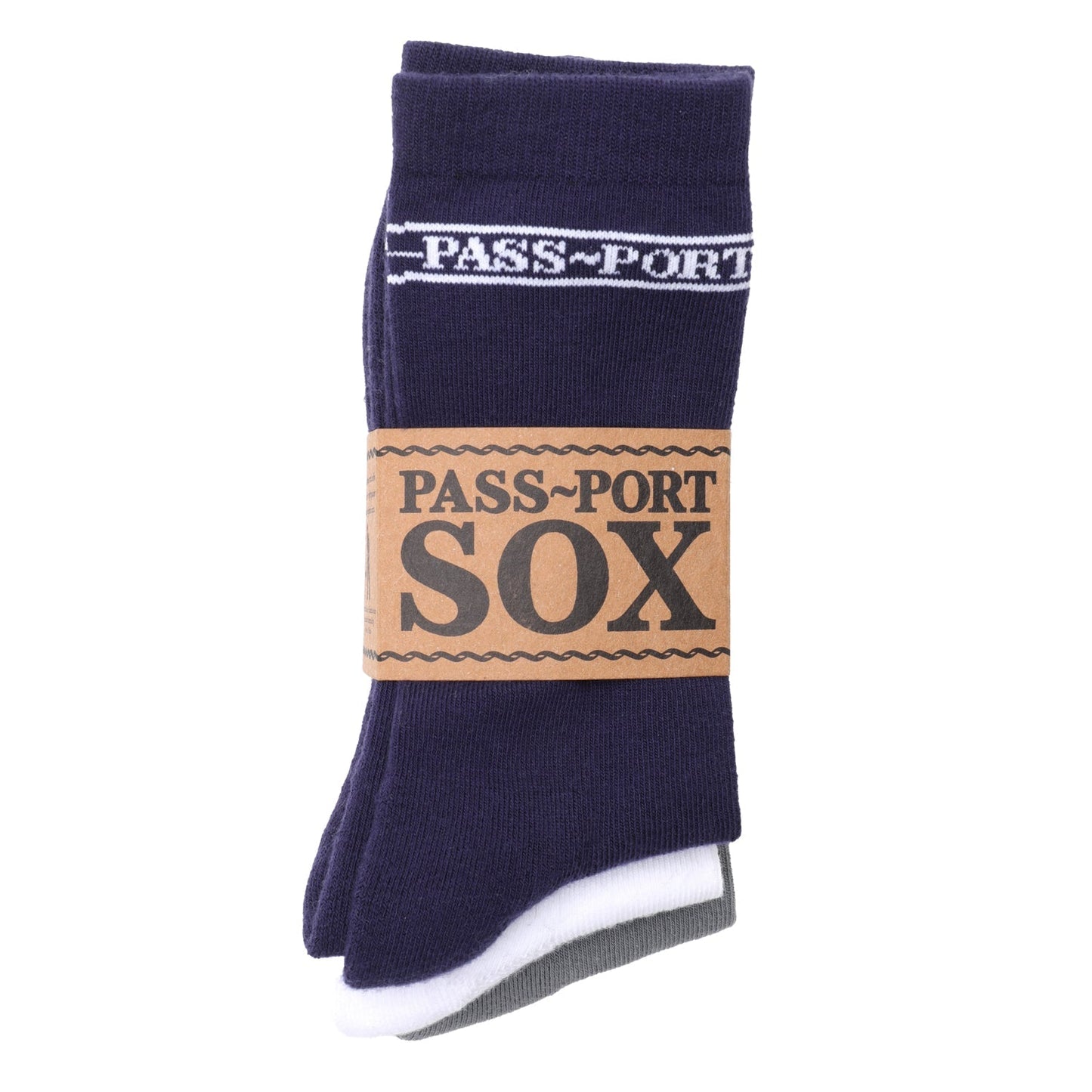 Pass Port Hi Sox 3 Pack Multi Navy White Grey