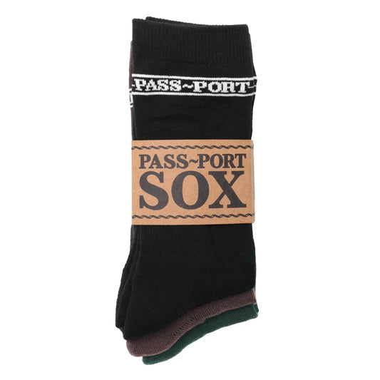 Pass~Port Hi Sox 3-Pack Black / Forest Green / Brown - Passport Sox