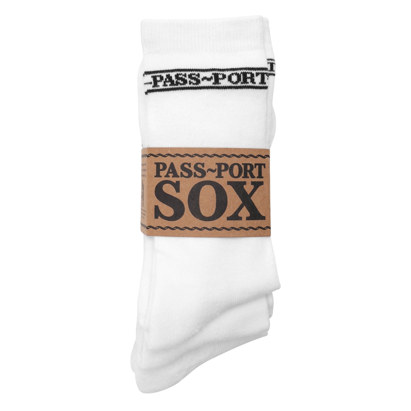 Pass~Port Hi Sox 3-Pack White - Passport Sox