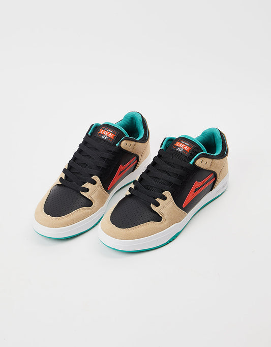 Lakai Shoes Telford Low Tan Black Suede Us Size Skateboard Sneakers