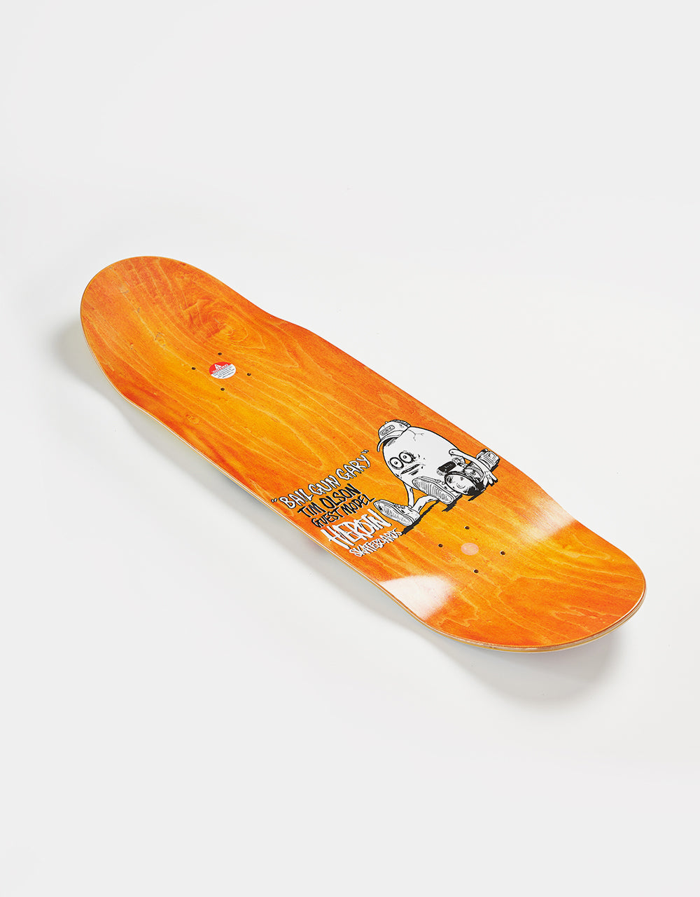 Heroin Skateboard Deck Bail Gun Gary 3 Symmetrical Egg 9.75"