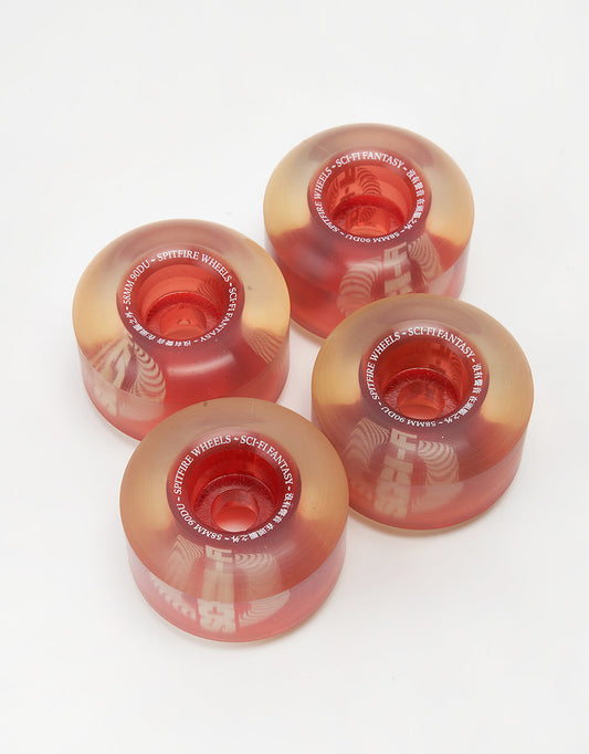 Spitfire Wheels Sapphire x Sci-Fi Fantasy Clear Orange 58mm 90d