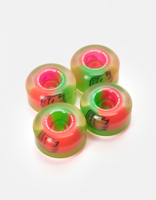 Spitfire Wheels Sapphire Pink Green 54mm 90d ( Candy Apple )