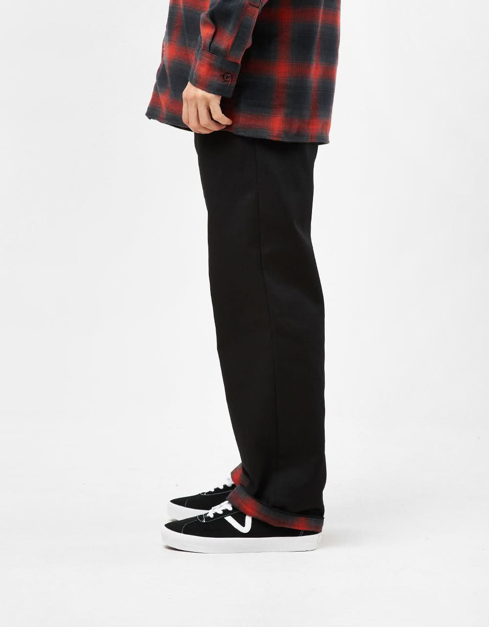 Spitfire x Dickies Pants Flannel Cuff Black A865S Skateboard Work Pant