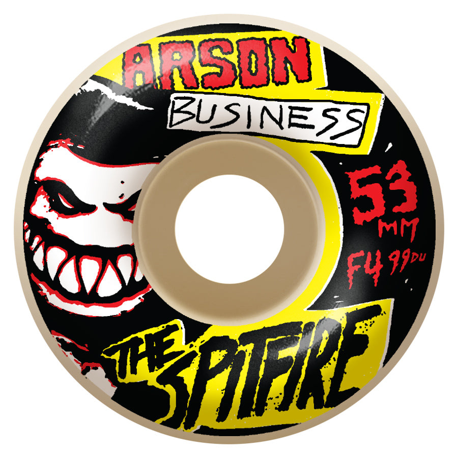 Spitfire Wheels Formula Four Arson Business 53mm 99d F4 Plus Badge