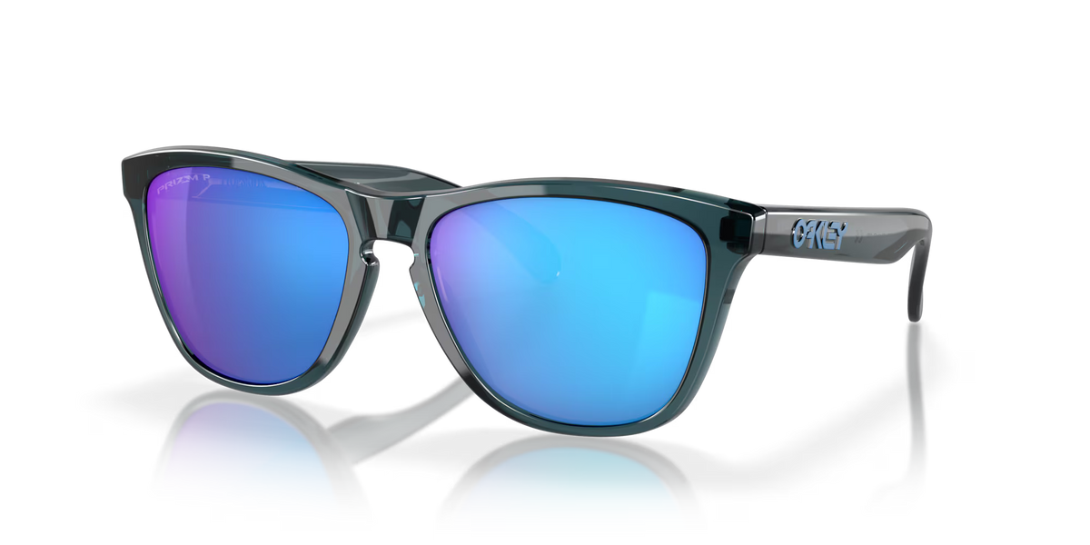 Oakley Frogskins Crystal Black Prizm Sapphire Polarized Sunglasses