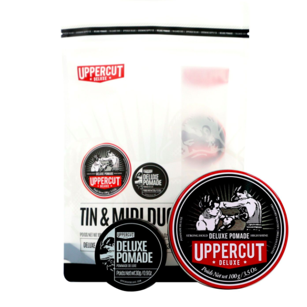 Uppercut Deluxe Tin Midi Duo Wax Pack Mens Styling Product