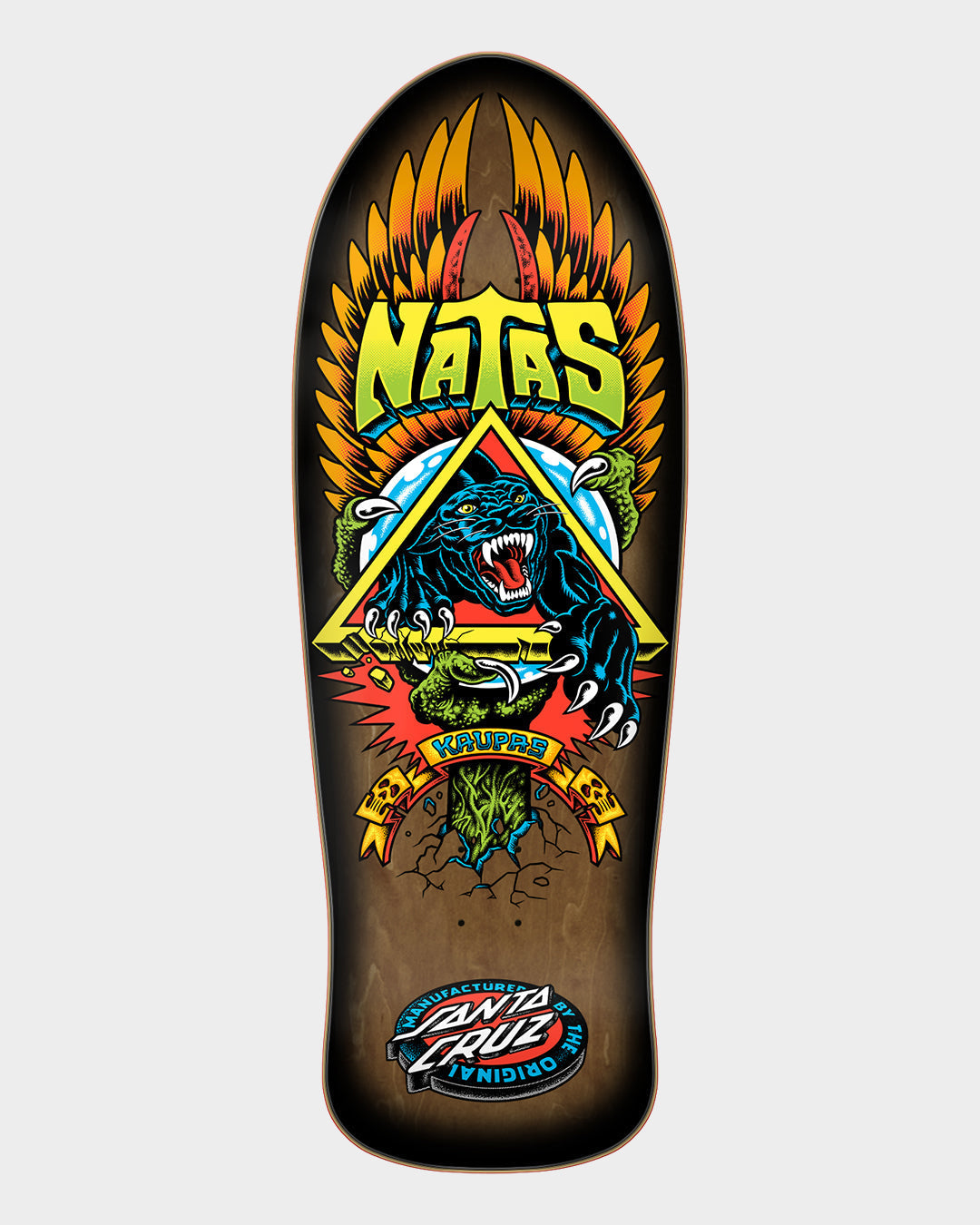Santa Cruz Skateboards Deck Natas Sc Panther 10 5 Reissue Black Sunburst Fade