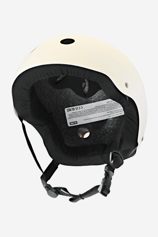Globe Goodstock Certified Helmet Matte Off-White EPS Foam Dual Padding