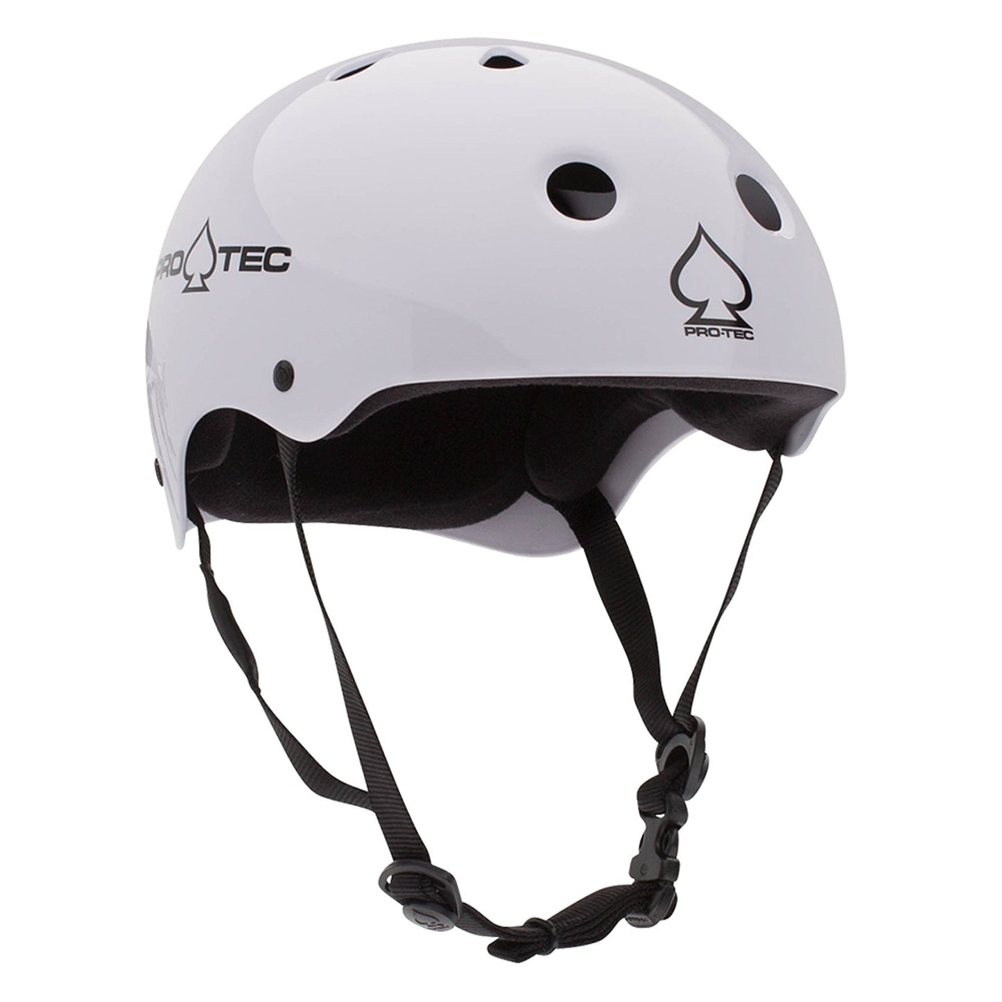Pro Tec Helmet Classic Skate Gloss White Skateboard Protec Lid