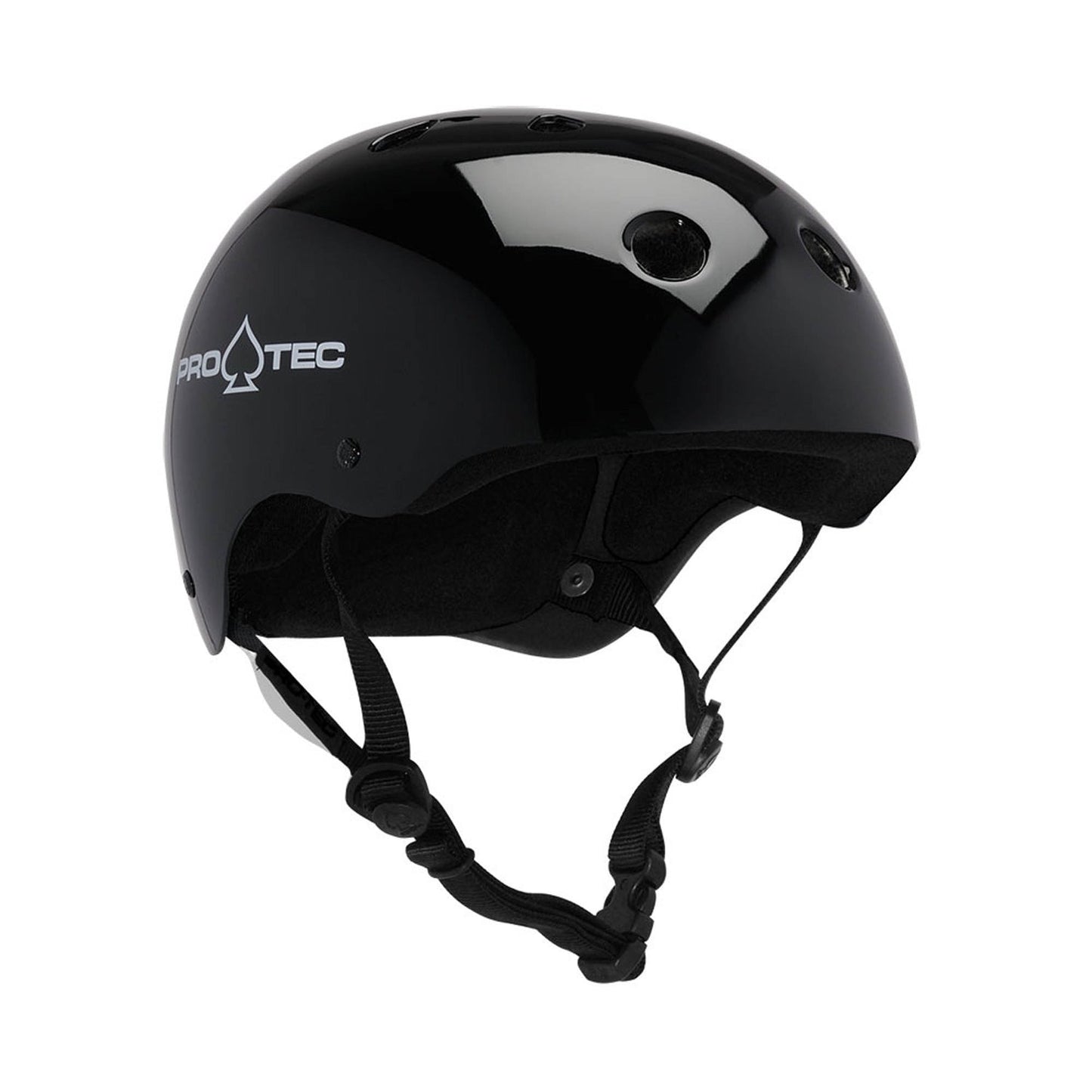 Pro Tec Helmet Classic Skate Gloss Black Skateboard Protec Lid