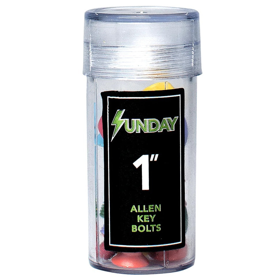Sunday Hardware Allen Key Skateboard Bolts 1In Multicoloured