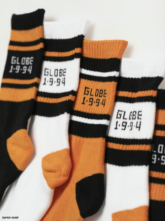 Globe Socks 5 Pack Bengal Crew Assorted Size 7-11 Skateboard Sox