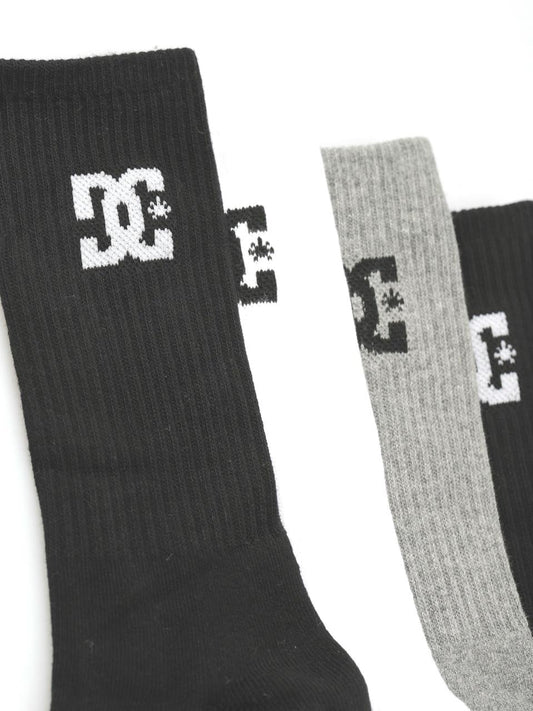 DC Shoes Socks 5 Pack Logo Crew Assorted Size 7-11 Skateboard Sox