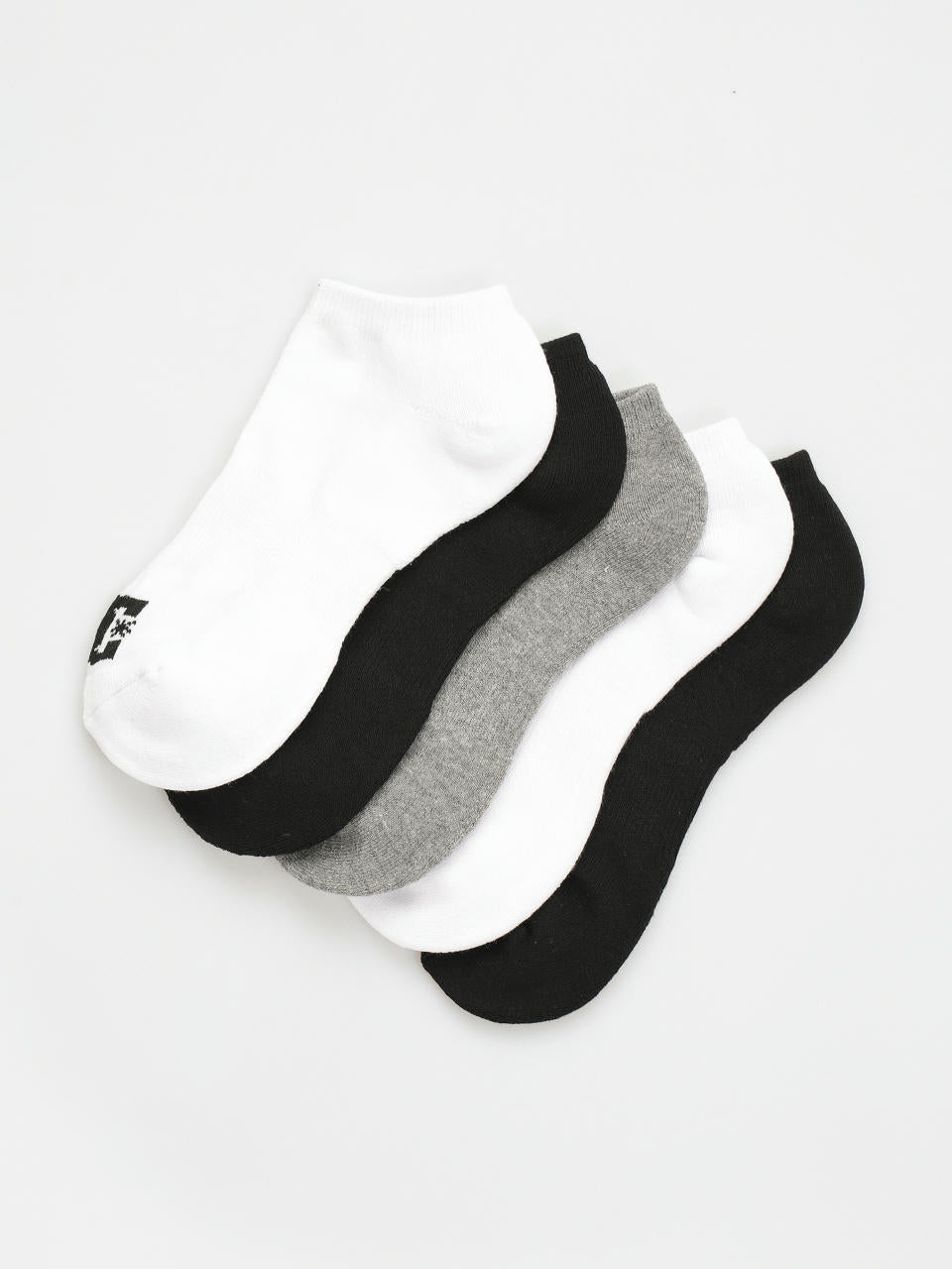 Dc Shoes Socks 5 Pack Logo Ankle Assorted Size 8 11 Skateboard Sox