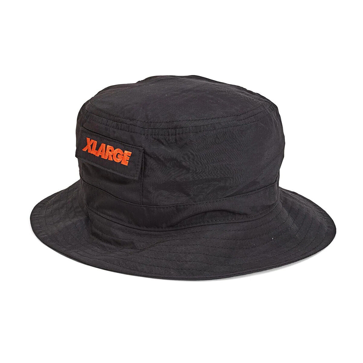 XLarge Bucket Hat Nylon Stash Pocket Black / Orange OSFA