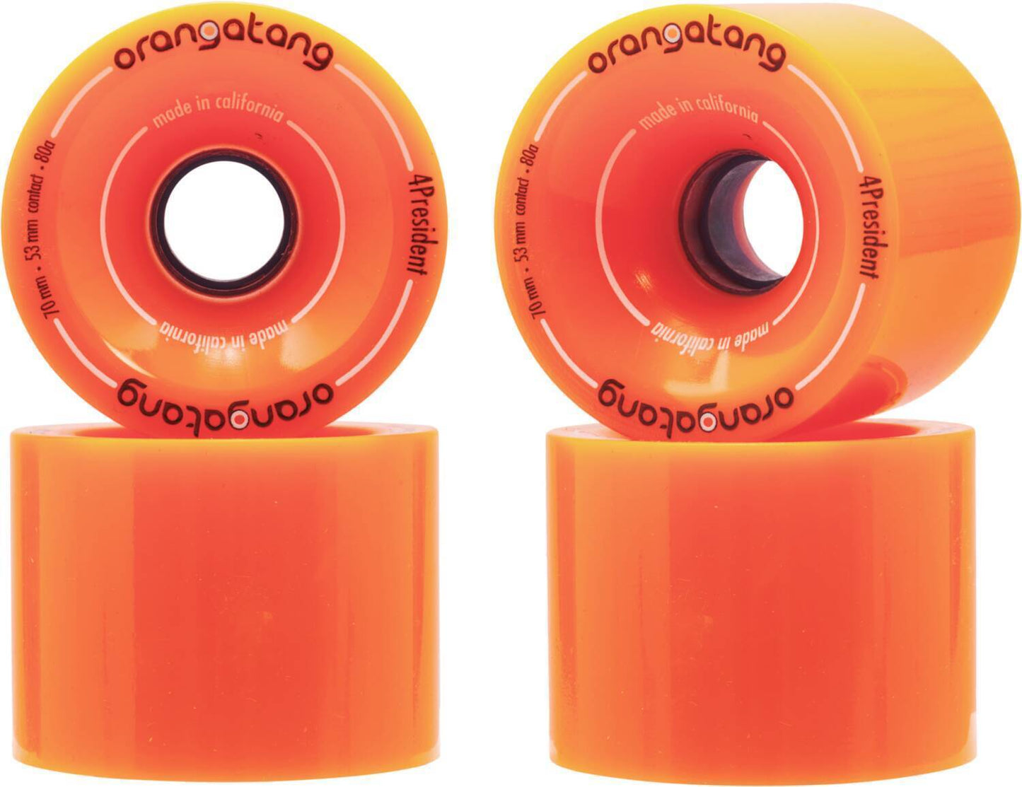 Orangatang Wheels 4President 70Mm 80A Orange