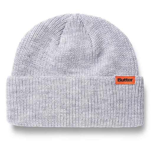 Butter Goods Tall Wharfie Ash Grey Beanie Osfa Buttergoods
