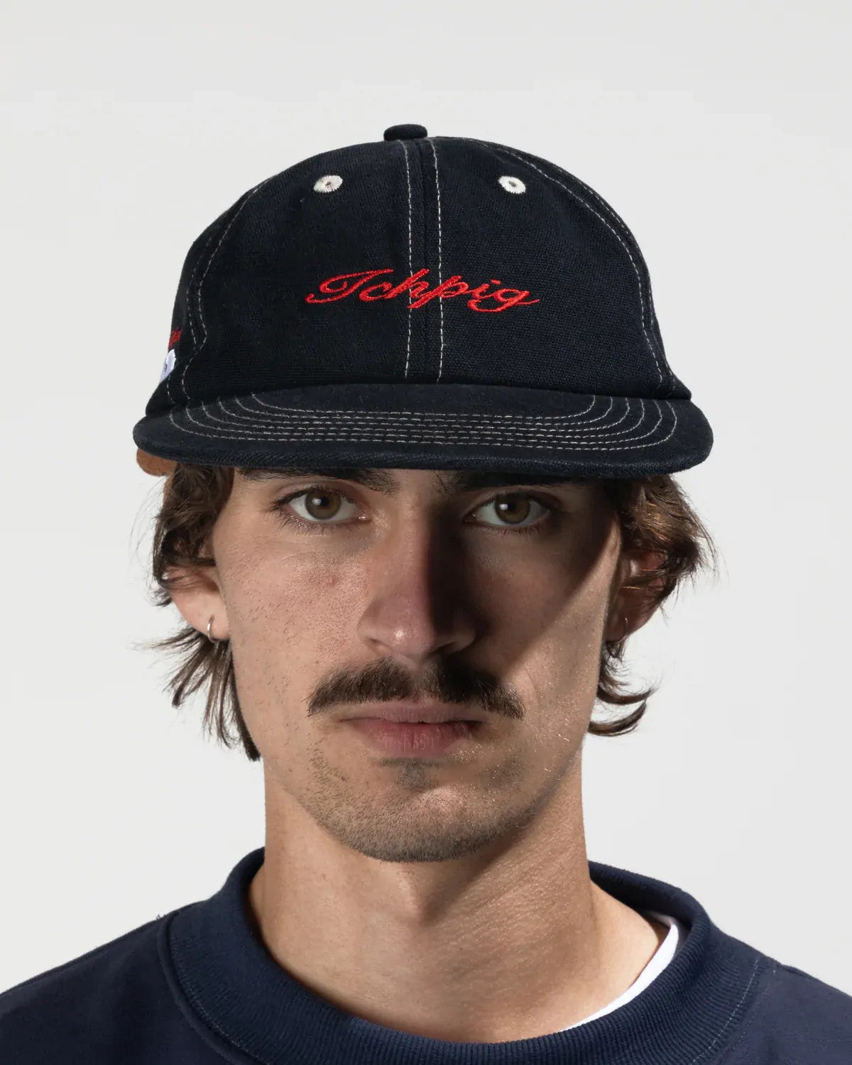 Ichpig Legacy 6 Panel Black Red Embroided