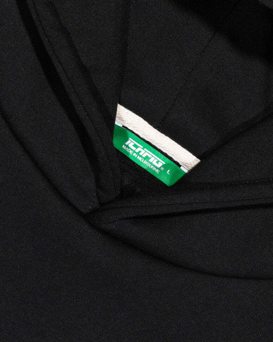 Ichpig Strike Cordless Jumper Black Pull Over Hoodie Hood Fleece Ichpig