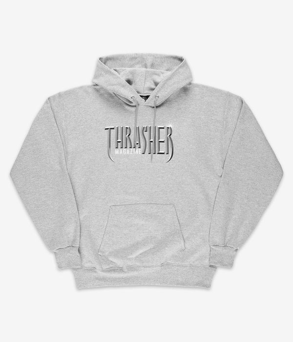 Thrasher Hood Gothic Heather Grey Skateboard Jumper Sweater