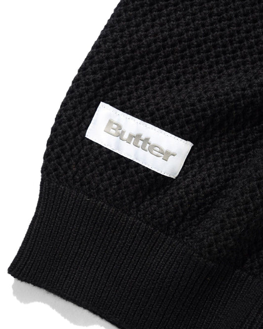 Butter Goods - Scribble Knit Sweater, Black Pull Over Knit Buttergoods Jumper