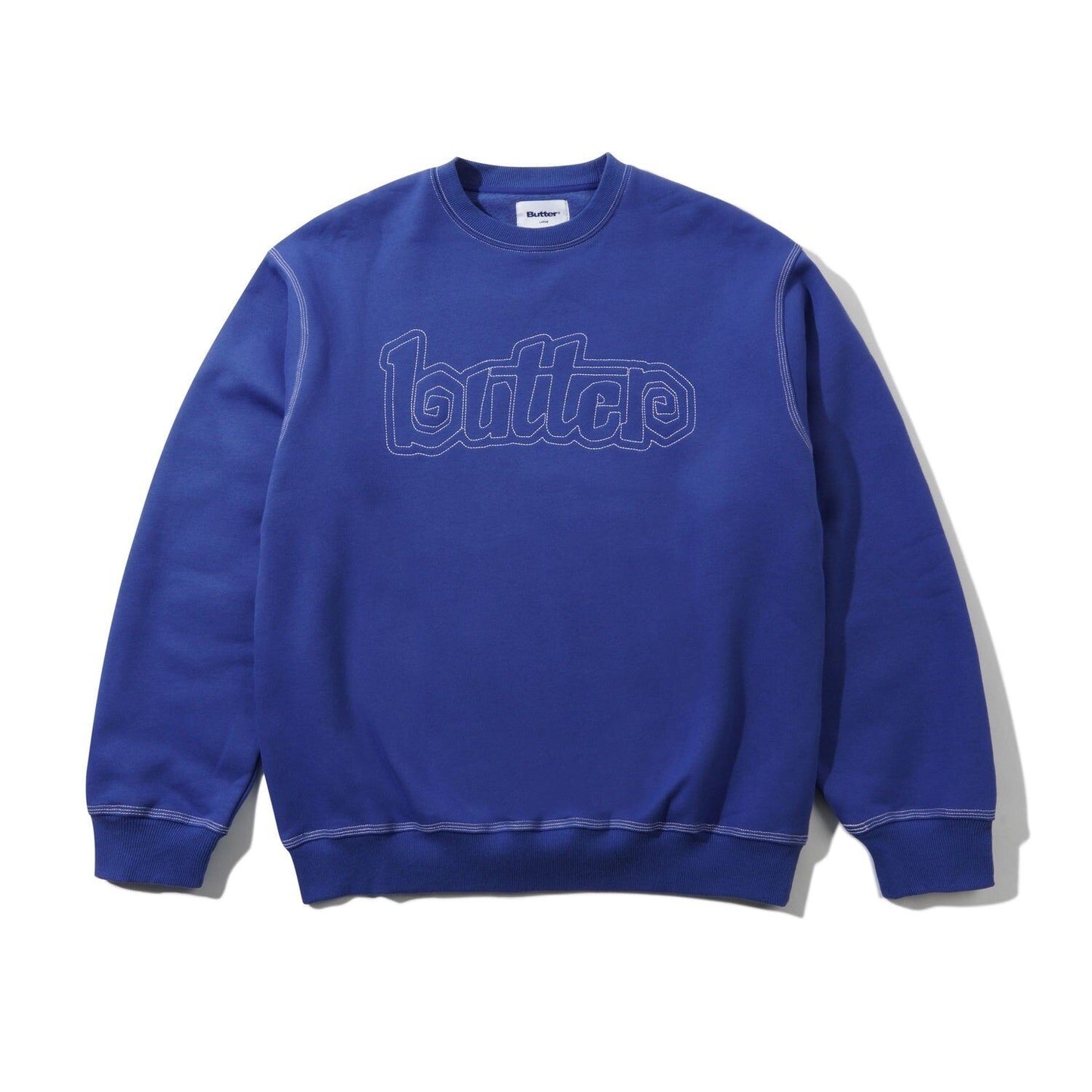 Butter Goods Swirl Crewneck Ocean Blue Pullover Buttergoods Jumper