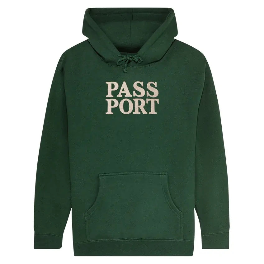 Passport Hoodie Official Stacked Forest Green Pass Port