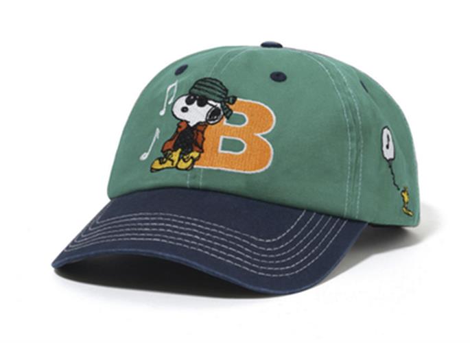 Butter Goods Music Snapback Kelly Green Navy 6 Pane Cap 6 Panel Cap Buttergoo