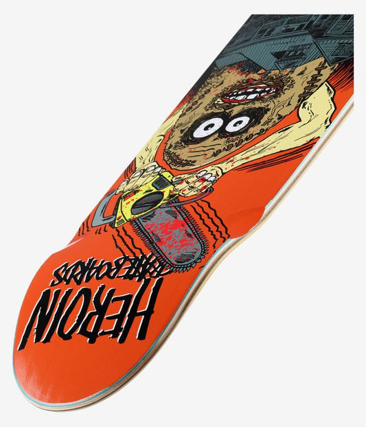Heroin Skateboard Deck Aaron Wilson Teggxas Chainsaw Egg Symmetrical 9.125"