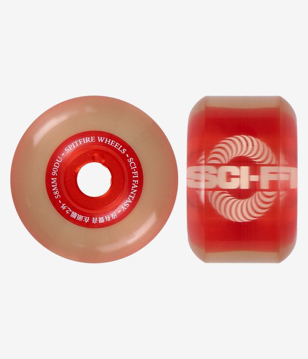 Spitfire Wheels Sapphire x Sci-Fi Fantasy Clear Orange 58mm 90d