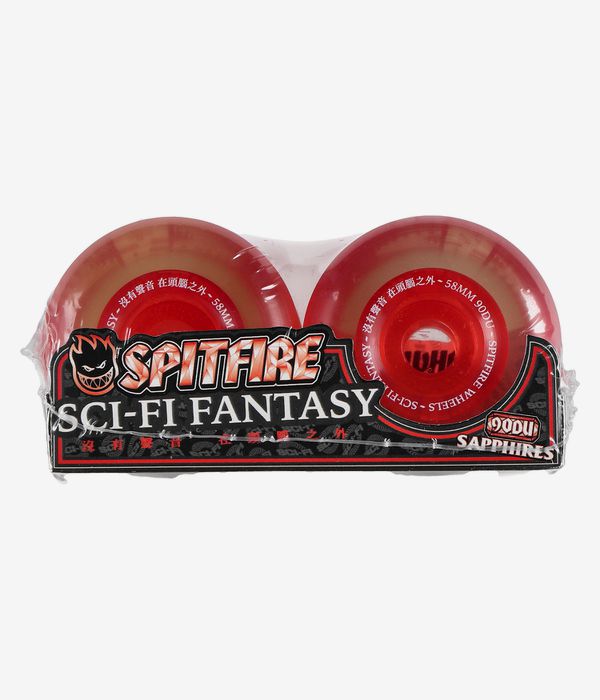 Spitfire Wheels Sapphire x Sci-Fi Fantasy Clear Orange 58mm 90d