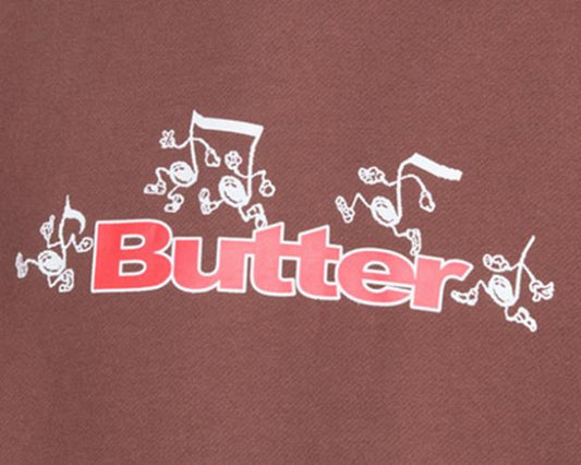 Butter Goods - Tempo logo Hoodie chocolate hood hoody brown