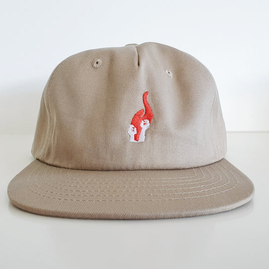 Amnesia Cap OG Logo Oatmeal Snapback Skateboard Magazine Hat