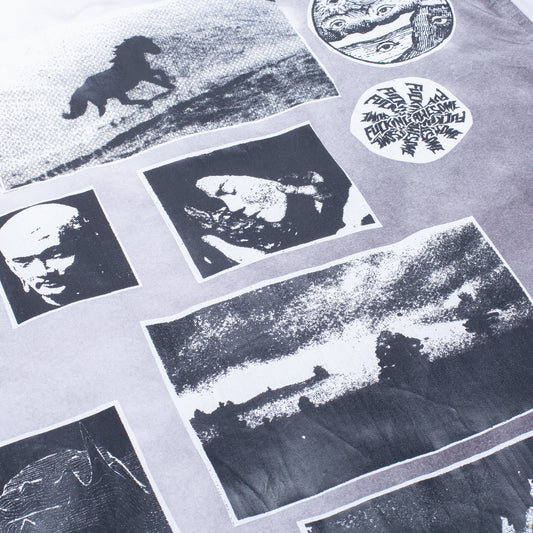 Fucking Awesome Spider Photo Club Shirt Heather Grey Fa Skateboard Button Up