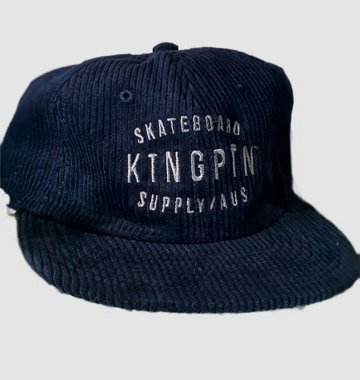 Kingpin Skate Supply Cap Class Cord Black Strapback Skateboard Hat