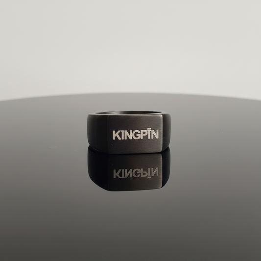Kingpin Skate Supply Signet Ring Rectangle OG Black Titanium