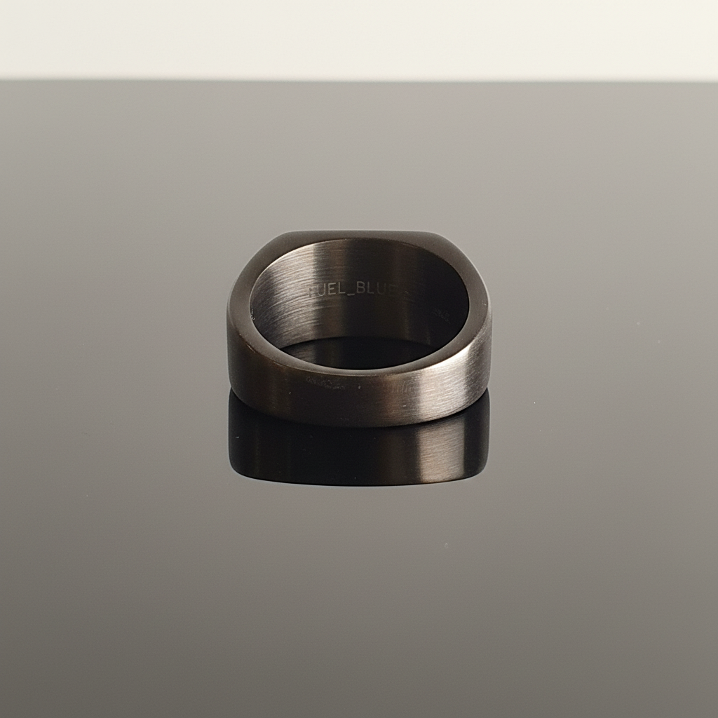 Kingpin Skate Supply Signet Ring Rectangle OG Black Titanium