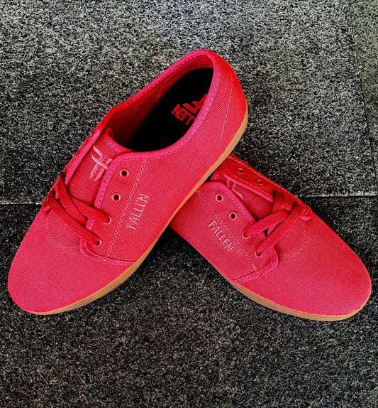 Fallen Shoes Daze Washed Red Gum Vegan US SIZE Skateboard Sneakers
