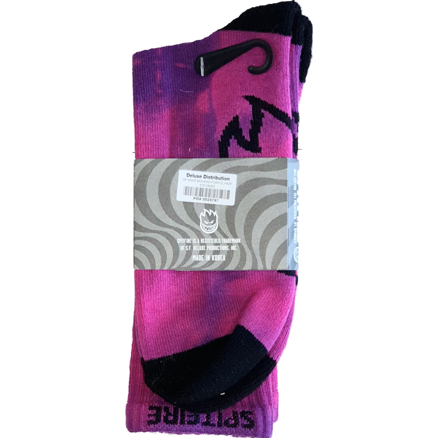 Spitfire Socks Bighead Purple Haze SIZE OSFM Skateboard Sox