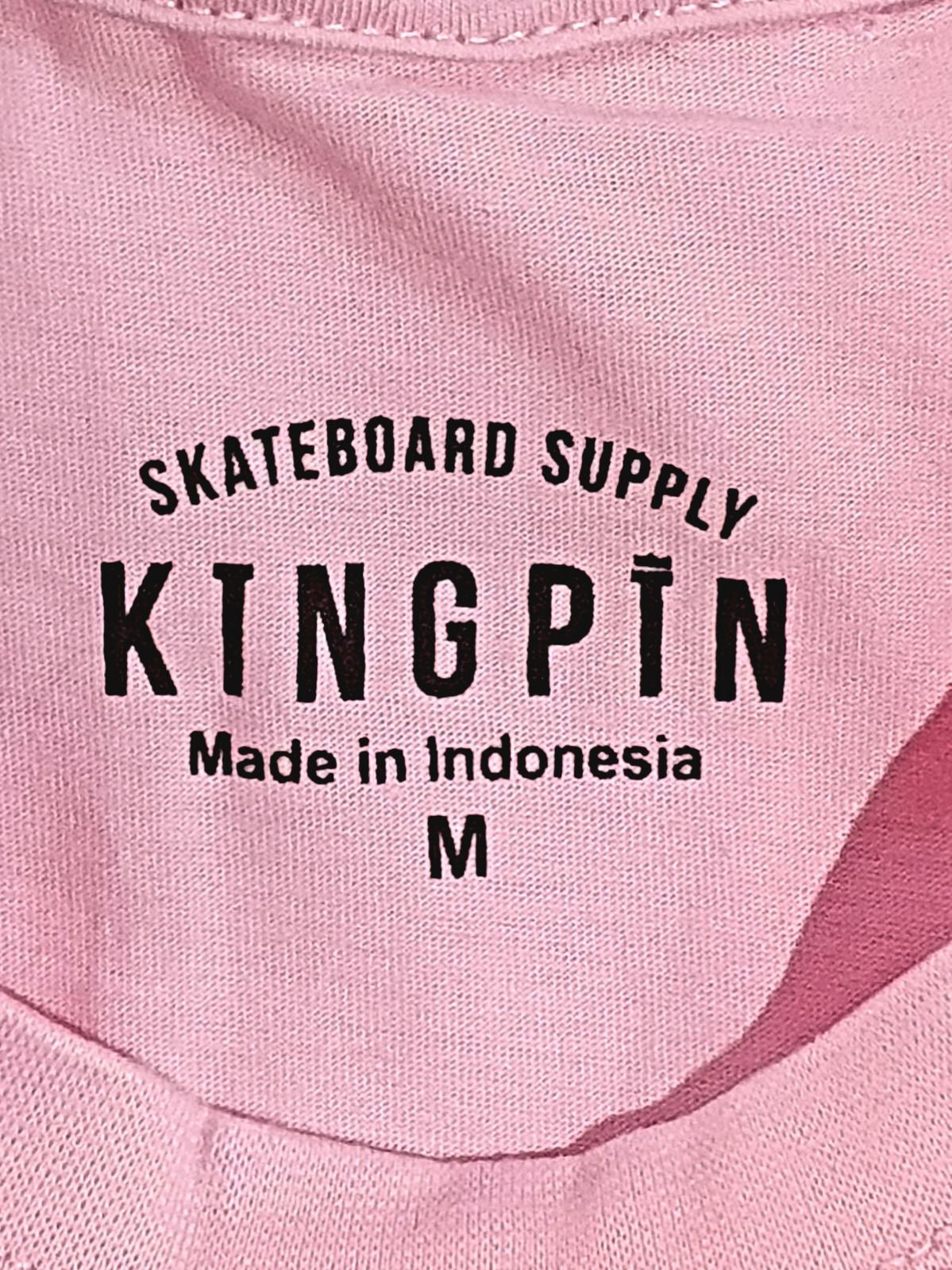 Kingpin Skate Supply Tee Retro Pink White Skateboard T Shirt