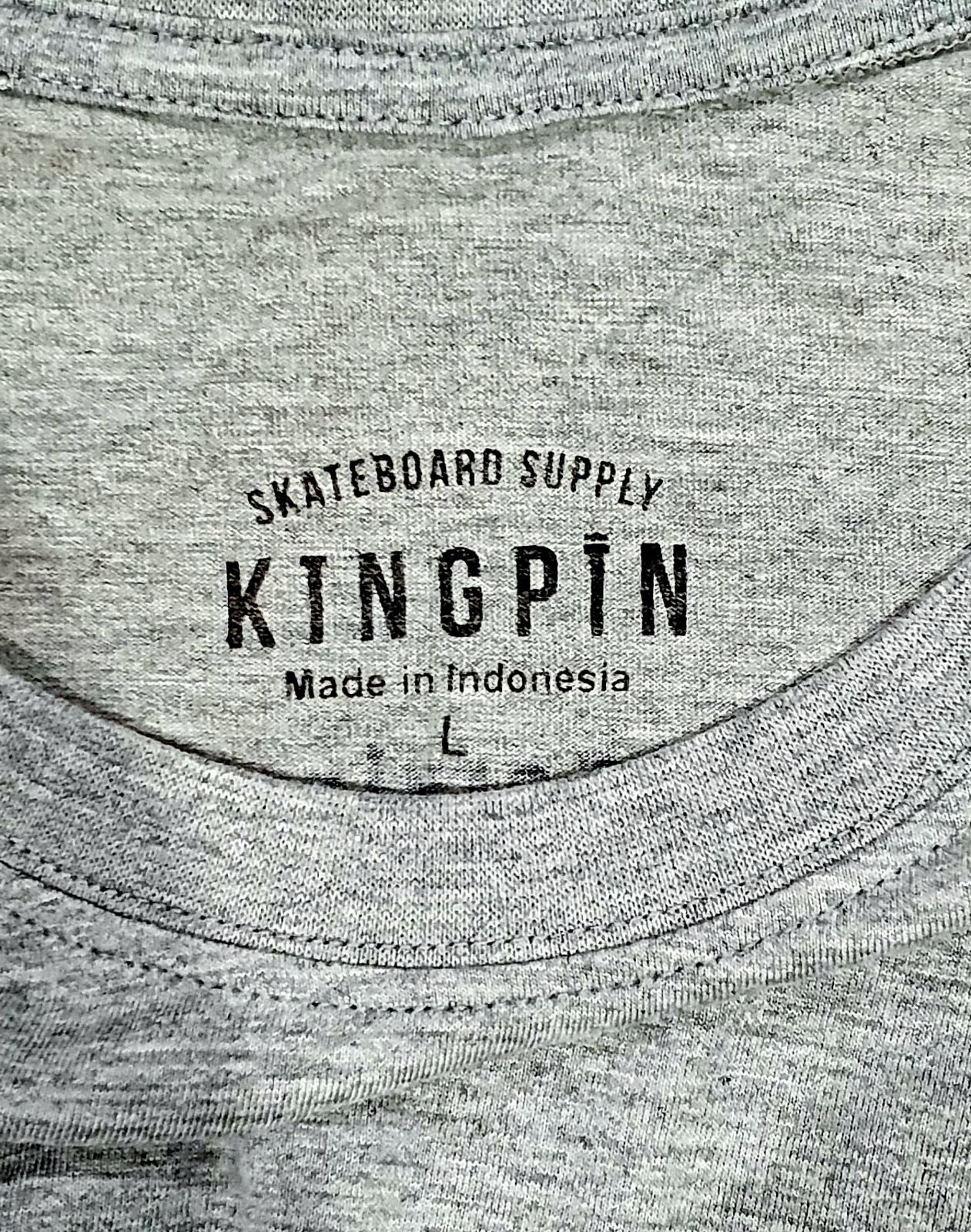 Kingpin Skate Supply Tee Fortune Heather Grey Skateboard T-Shirt