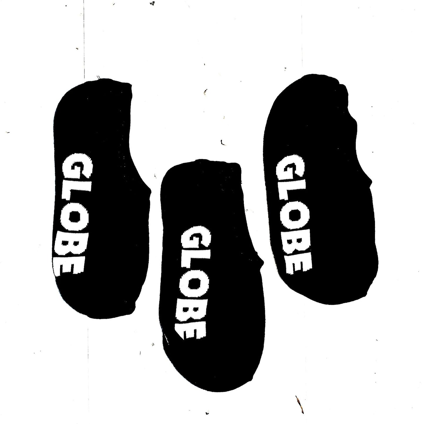 Globe Socks 3 Pack Low Impact Invisible No Show Black Size 7-11 Skateboard Sox
