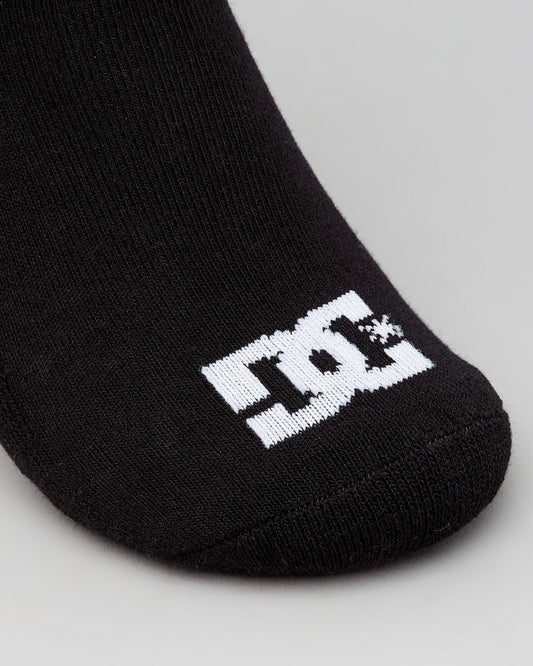 DC Shoes Socks 5 Pack Logo Ankle Black Size 8-11 Skateboard Sox