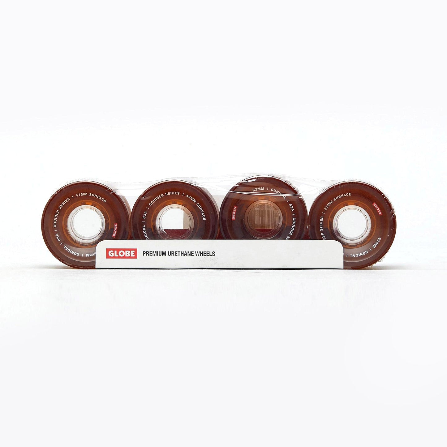 Globe Skateboard Wheels Conical Cruiser 62Mm Clear Coffee 83A