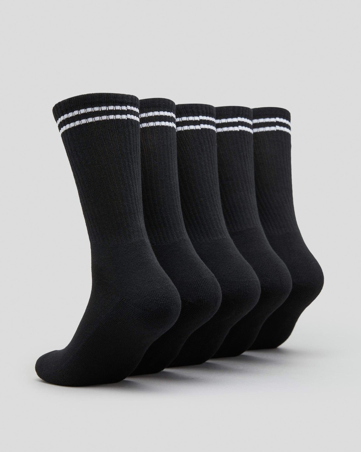 Rvca Socks 5 Pack Union Iii Crew Black Size 7 11 Skateboard Sox