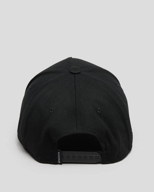 Nixon Deep Down Athletic Snapback Hat Black White