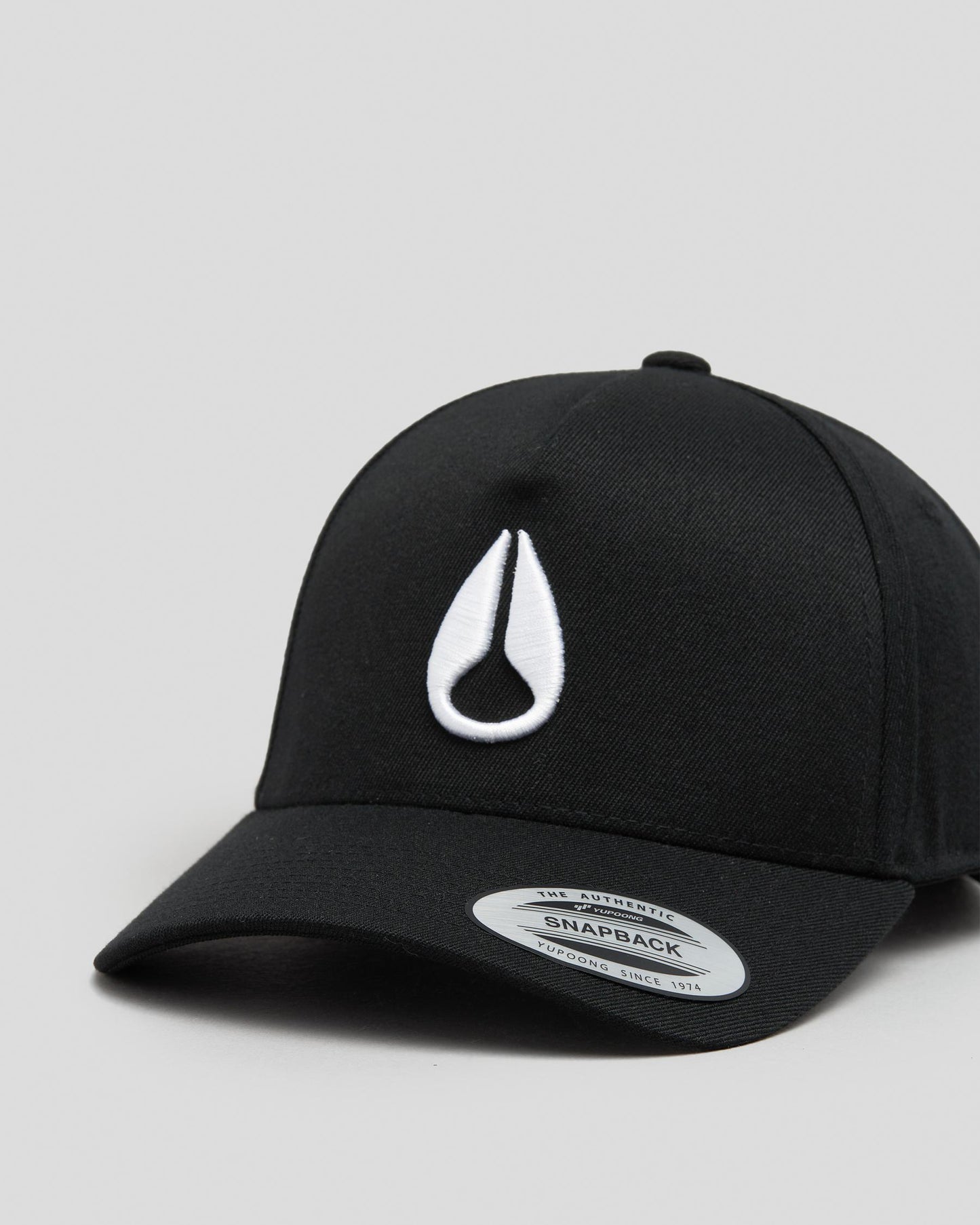 Nixon Deep Down Athletic Snapback Hat Black White