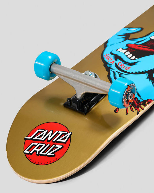 Santa Cruz Skateboard Complete Screaming Hand Large 8.25" Gold