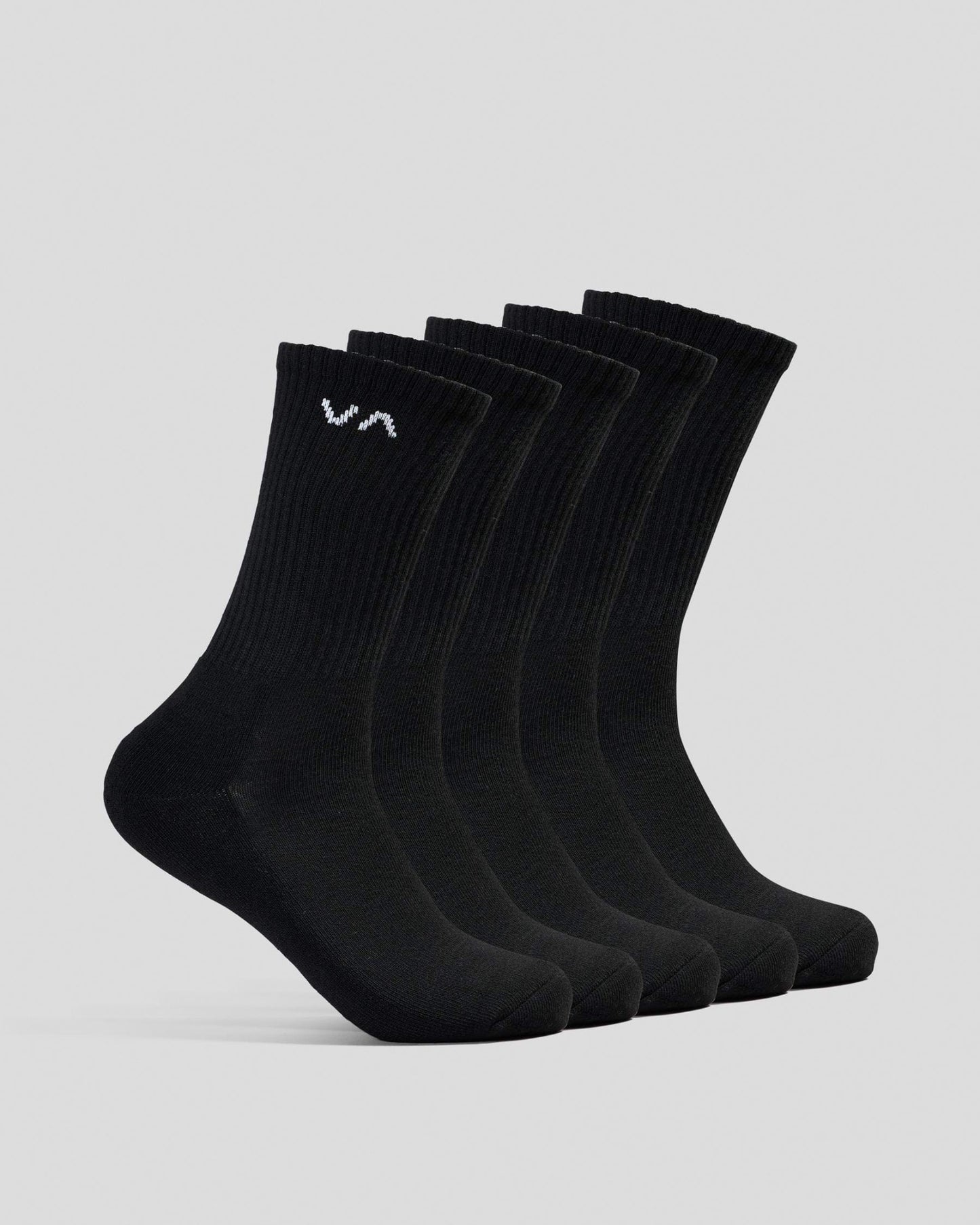 Rvca Socks 5 Pack Sport Crew Black Size 7 11 Skateboard Sox